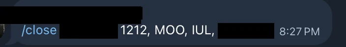 Redacted IUL sale posted in an agency sales chat