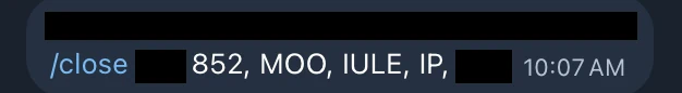 Redacted IUL sale posted in an agency sales chat
