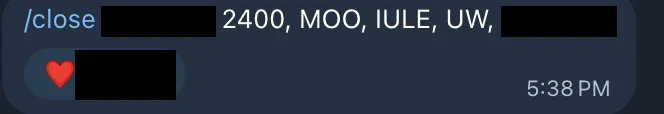 Redacted IUL sale posted in an agency sales chat