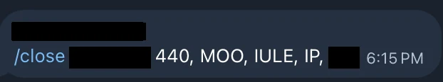 Redacted IUL sale posted in an agency sales chat