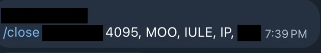Redacted IUL sale posted in an agency sales chat