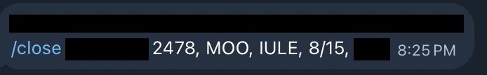Redacted IUL sale posted in an agency sales chat