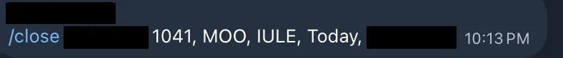 Redacted IUL sale posted in an agency sales chat