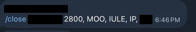 Redacted IUL sale posted in an agency sales chat